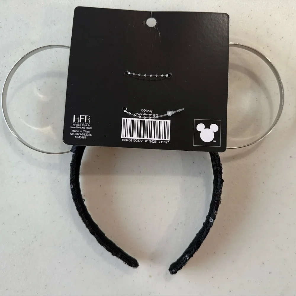 [Disney] NWT Metal and Sequin Mickey Ears